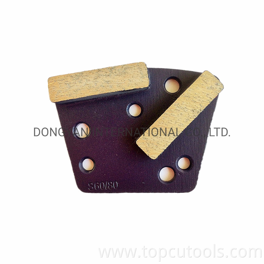 Trapezoid Metal Bond PCD Diamond Grinding Shoe Plates Disc for Grinding Concrete